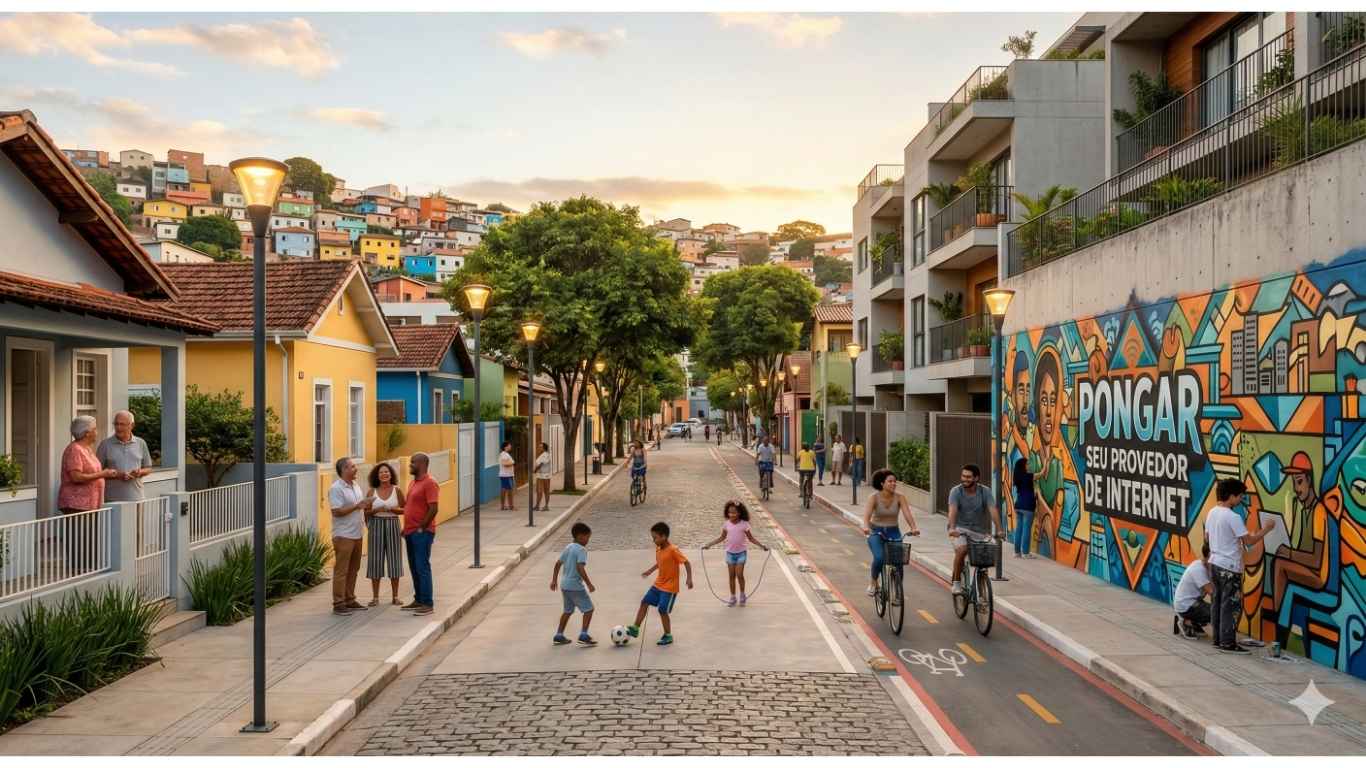Família feliz conectada em casa